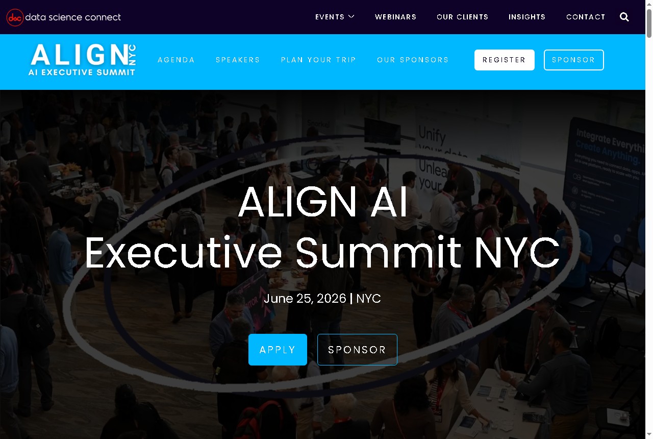 ALIGN AI Executive Summit NYC 2026 homepage banner, June 25 in New York City
