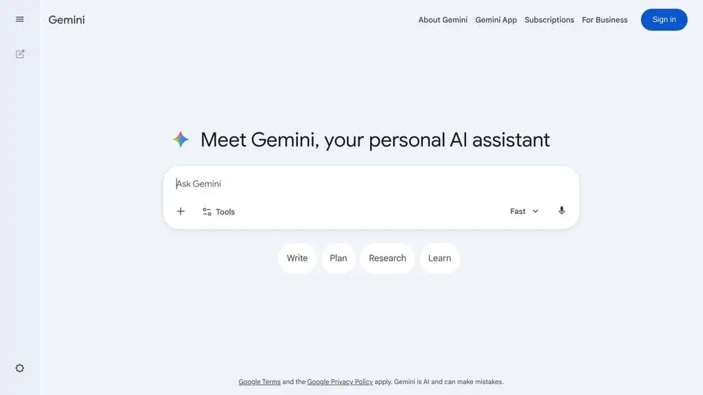 Google Gemini deep research and analysis tool