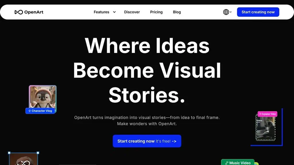 OpenArt platform with Flux and multi-model AI image generation