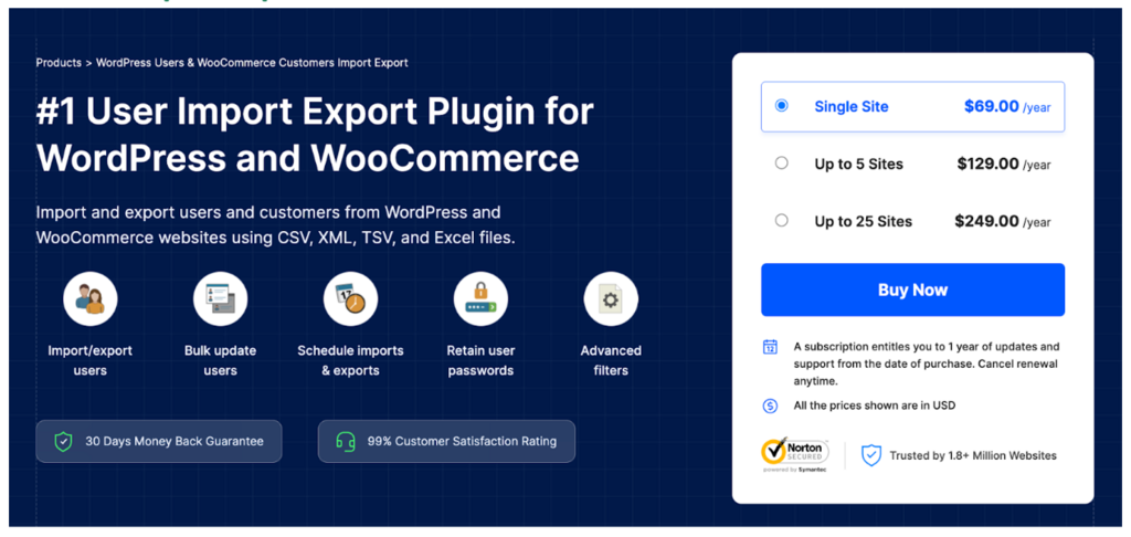 User Import Export for WooCommerce
