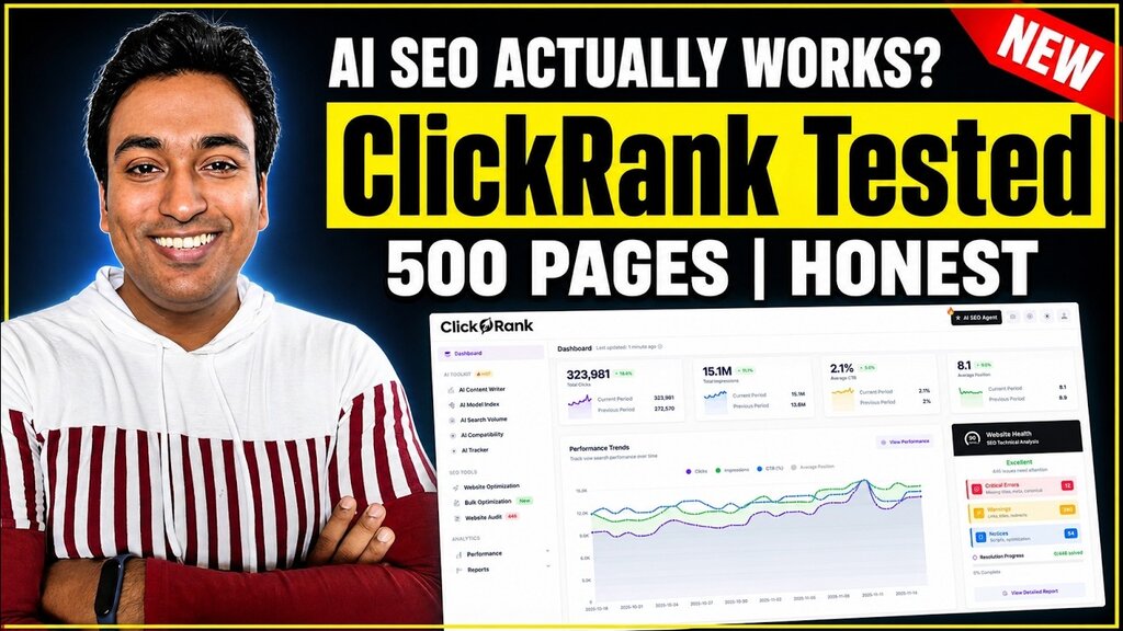 ClickRank AI SEO Review 2026: I Ran It on My Live Site (Here’s What Happened)