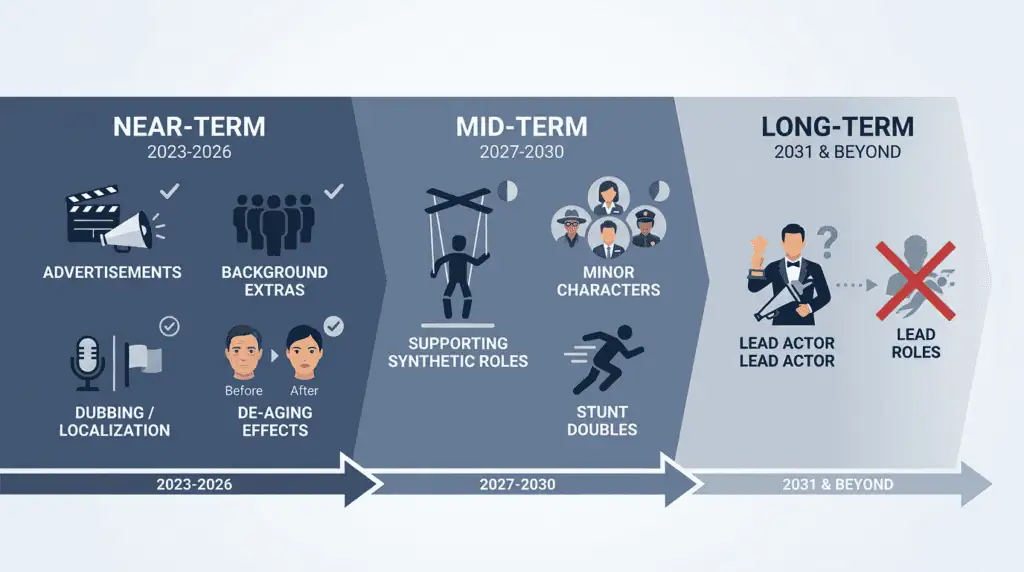 Timeline of AI in acting