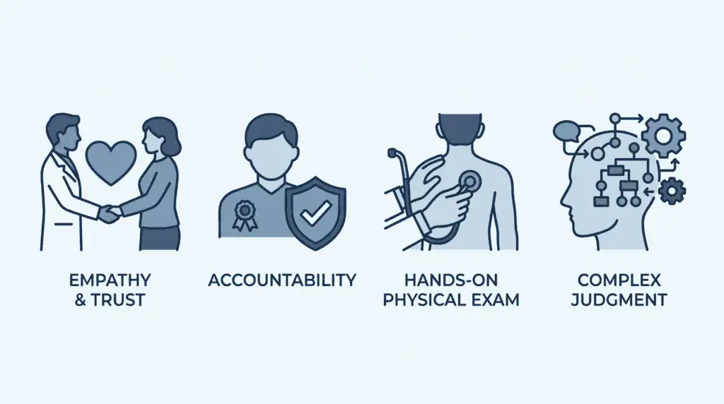 Why human clinicians remain essential