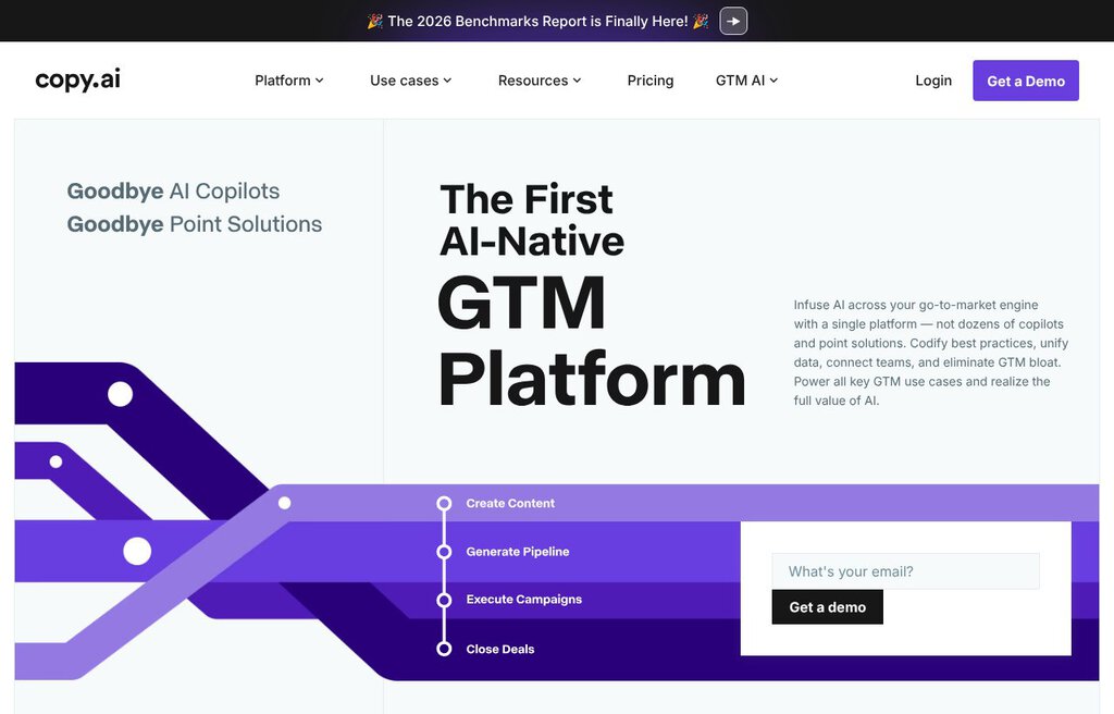 Copy.ai marketing AI writer generating ad copy from templates