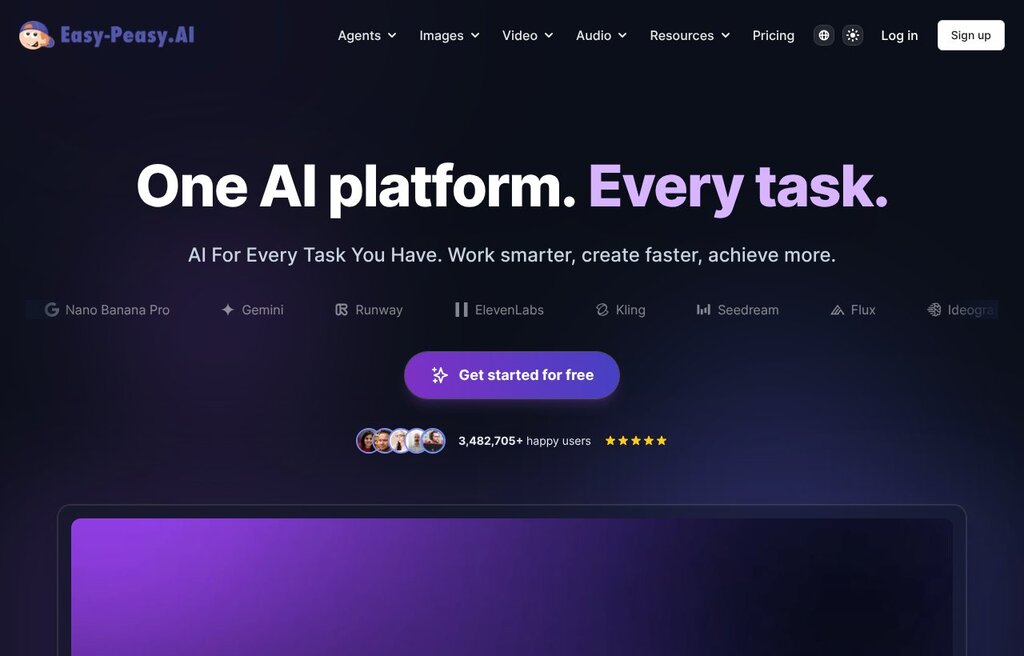 Easy-Peasy.AI writer with templates for short-form copy