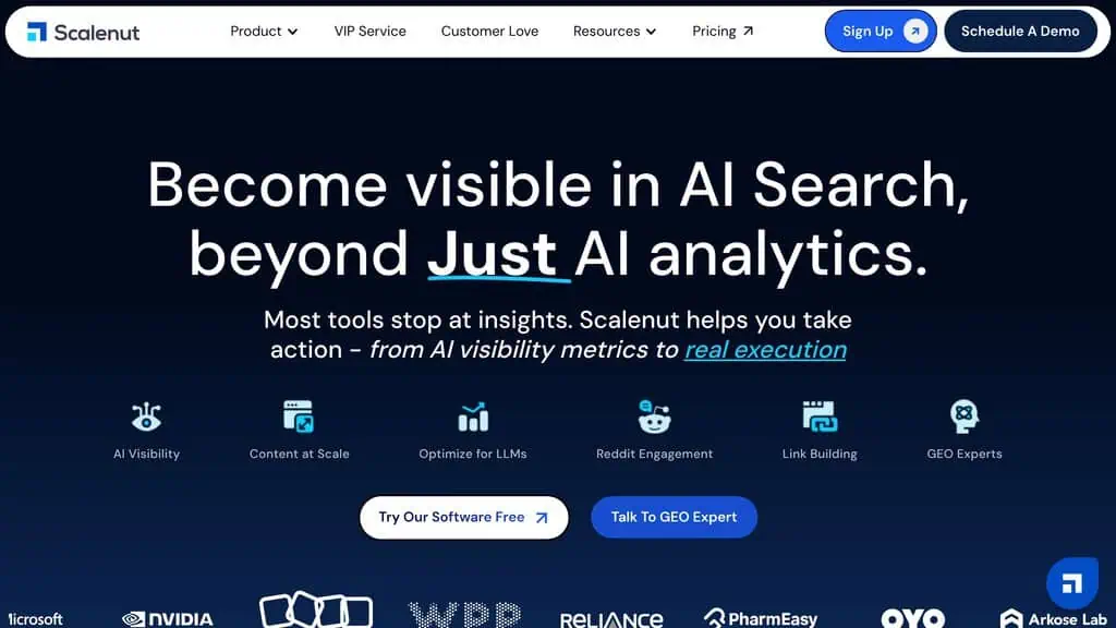 Scalenut AI writer and SEO content optimization dashboard