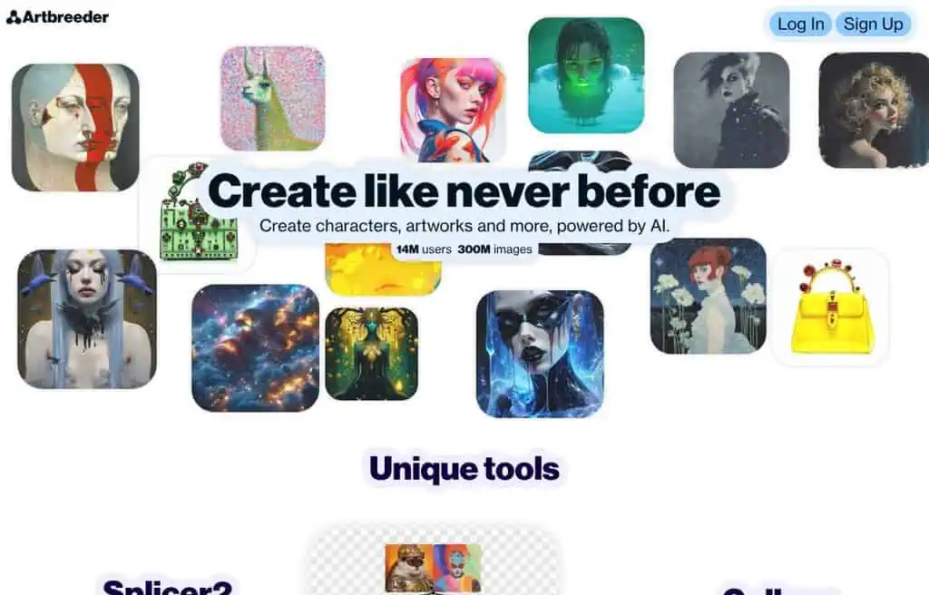 Artbreeder image blending and character creation tool