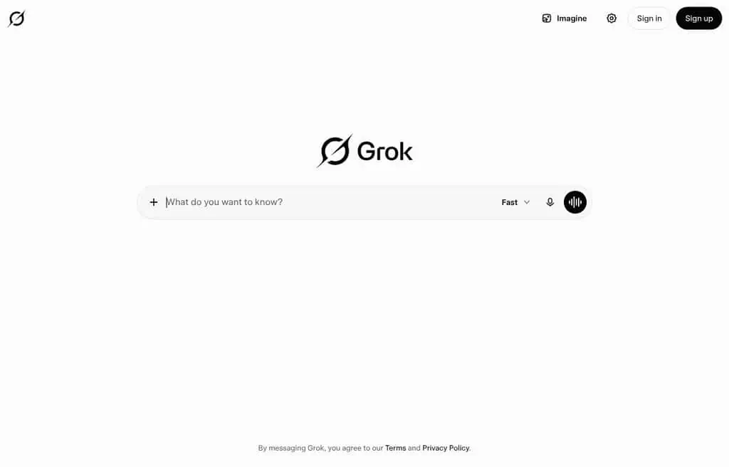 Grok by xAI image generation interface