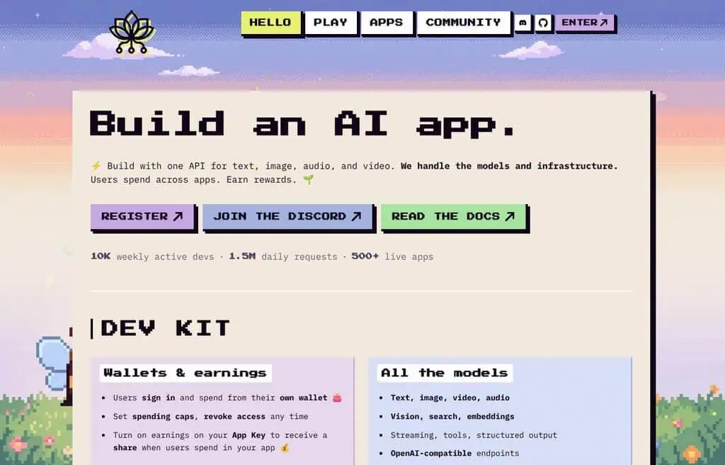 Pollinations free AI image generation API