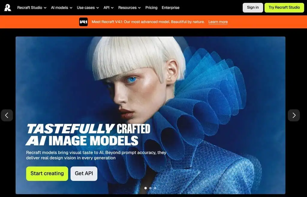 Recraft AI vector and brand image generator