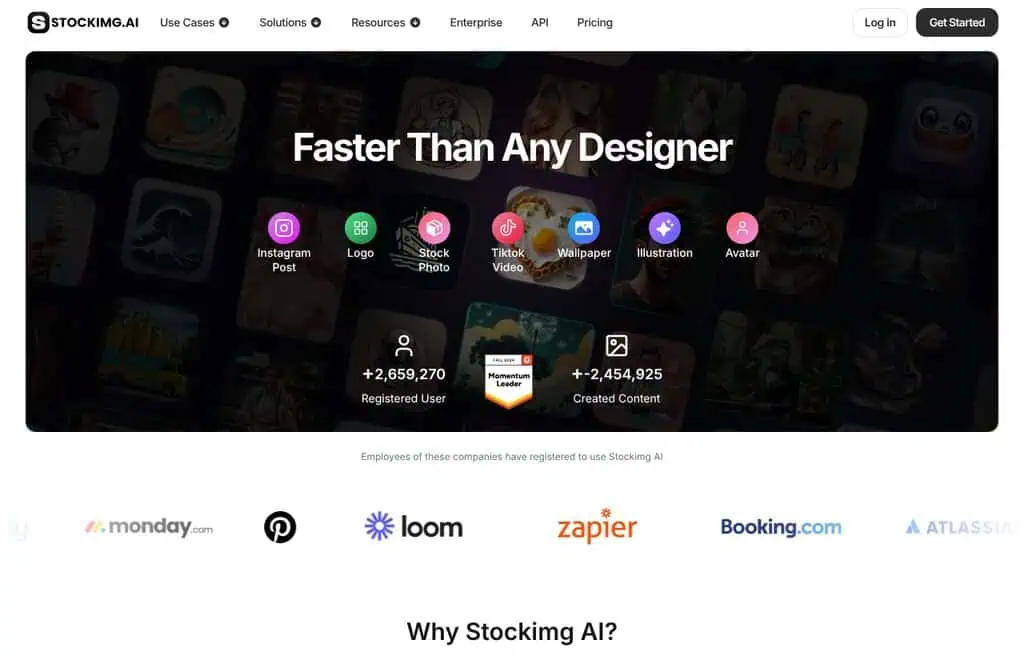Stockimg AI generator for logos and stock images