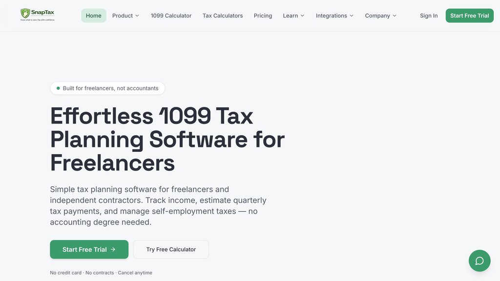 SnapTax Review 2026: Simple Tax Planning Built for Freelancers
