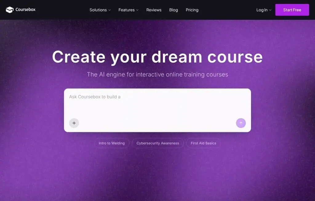 Coursebox AI training video and course generator