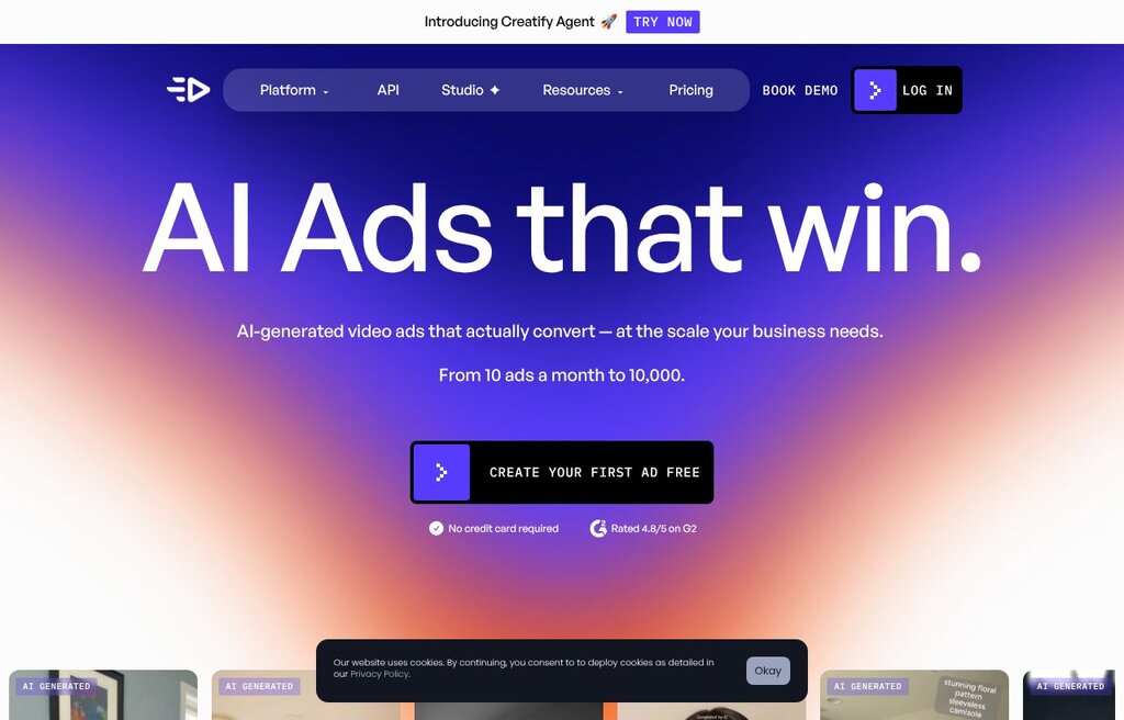 Creatify AI video ad generator from product links