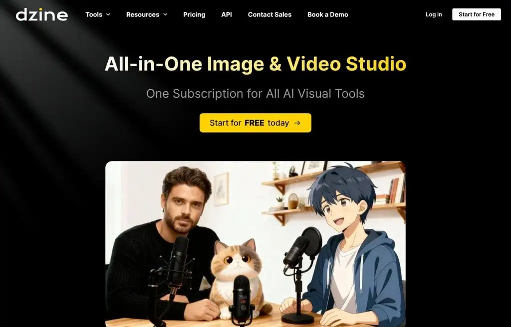 Dzine AI image, video, and talking avatar generation