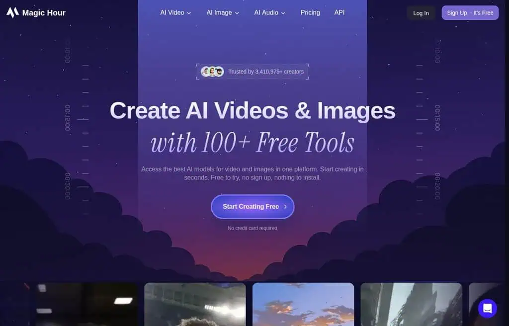 Magic Hour AI video, image, and voiceover generation