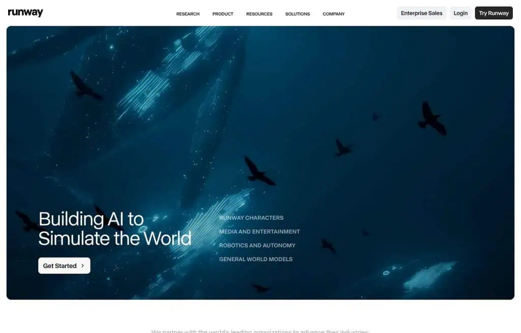 Runway AI video generation studio