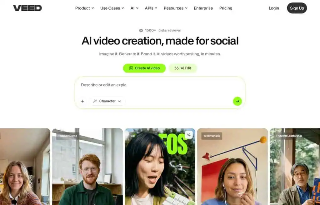 VEED.IO online AI video editor with subtitles and translation