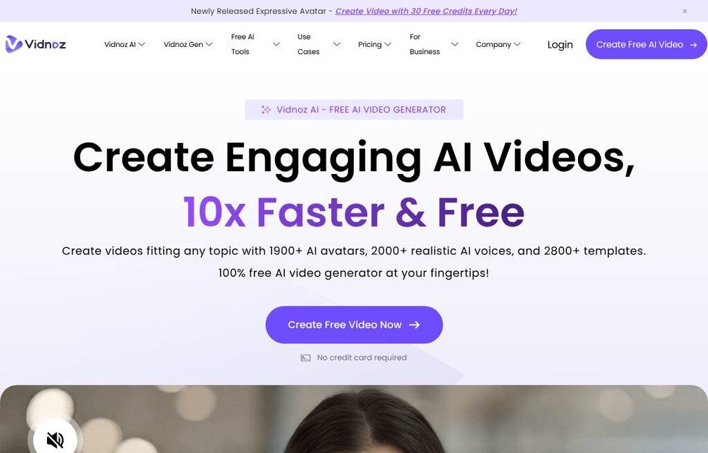 Vidnoz AI avatar video generator in 140+ languages