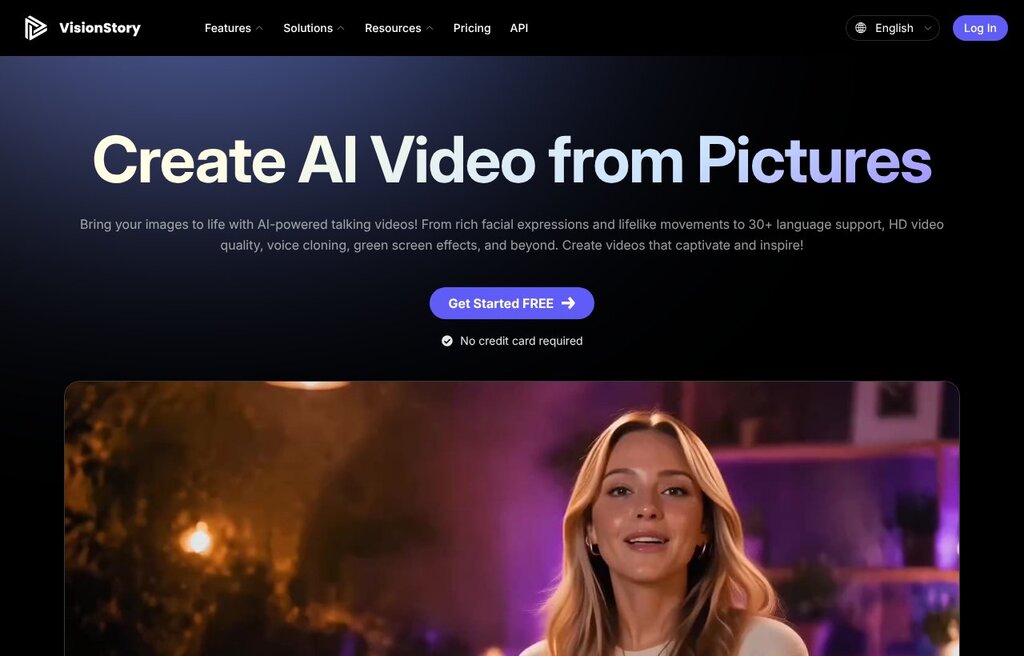 VisionStory AI image to video and avatar generation