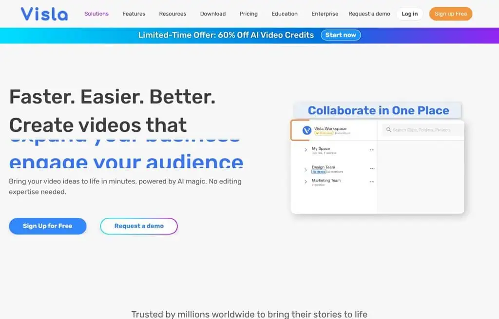 Visla AI video creation and editing platform