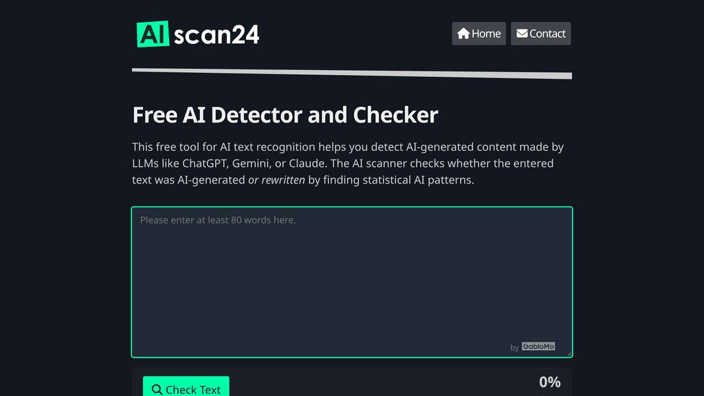 AIscan24 Review: I Scored 5 Samples in This Free AI Detector